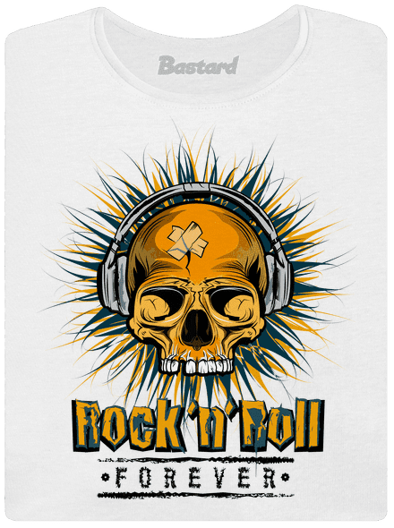 Rock'n'Roll forever dámské tričko s lemem White