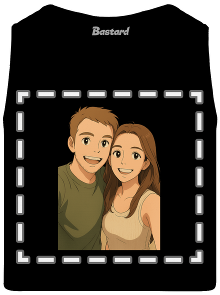 Ghibli efekt z vlastní fotky pánské tílko Black