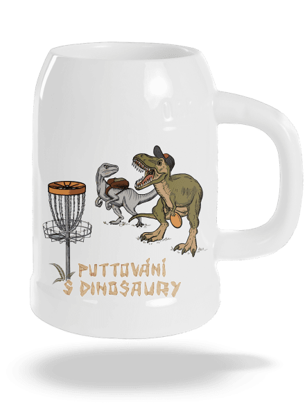 Puttování s dinosaury půllitr White