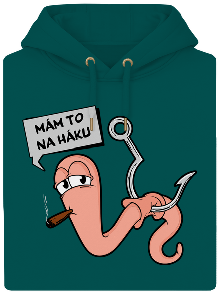 Na háku unisex mikina premium Emerald Green