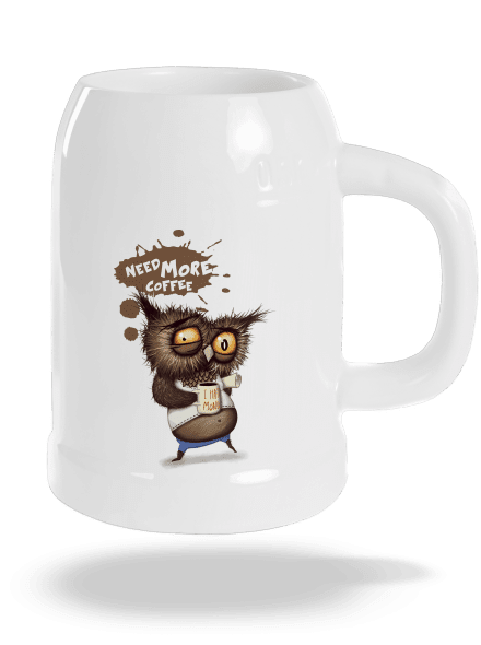 Potřebuju víc kafe půllitr White