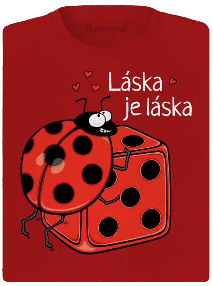Láska je láska dámské sportovní tričko Red Mal