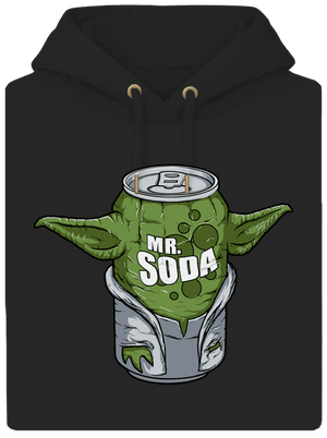 Mr. Soda unisex mikina premium Dark Black