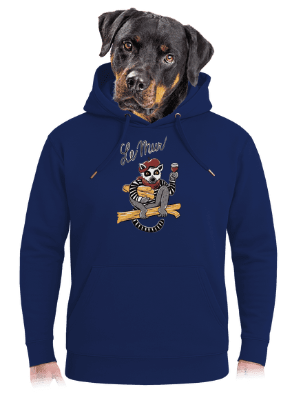 Le Mur unisex mikina premium Navy