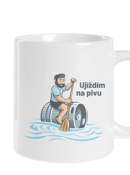 Ujíždím na pivu klasický hrnek White