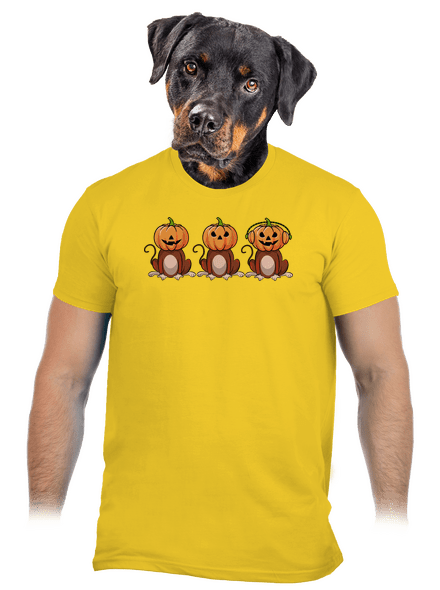 Halloween opičky pánské tričko Gold