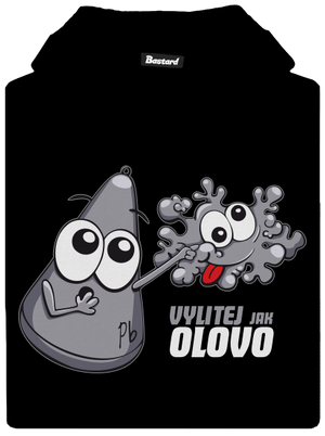 Vylitej jak olovo dětská mikina klokanka Black