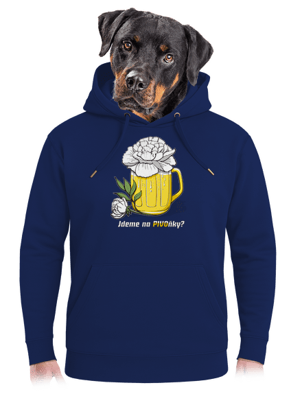 Pivoňky unisex mikina premium Navy