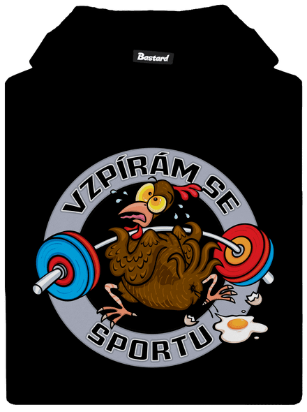 Vzpírám se sportu dětská mikina klokanka Black