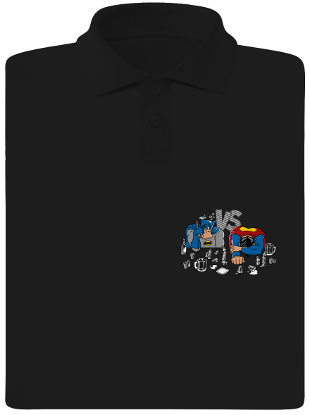 Souboj superhrdinů pánská polokošile Black