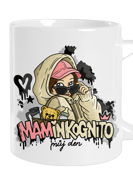 Maminkognito velký hrnek White