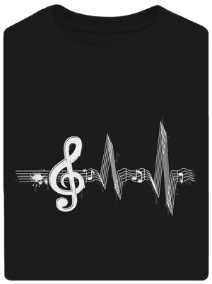 Žiju muzikou unisex tričko oversized Black