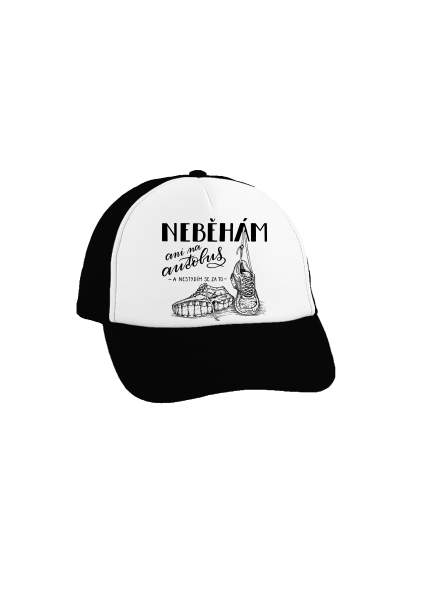 B12: Neběhám kšiltovka truckerka Black cap