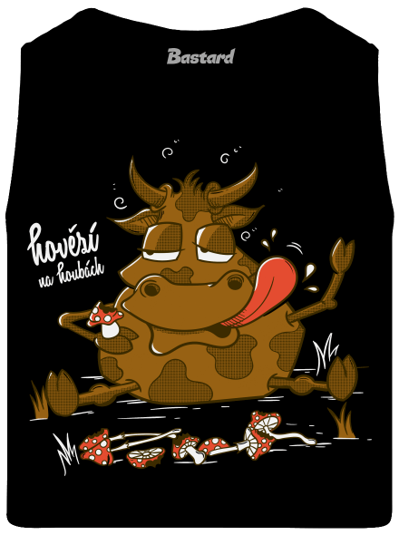 Hovězí na houbách pánské tílko Black