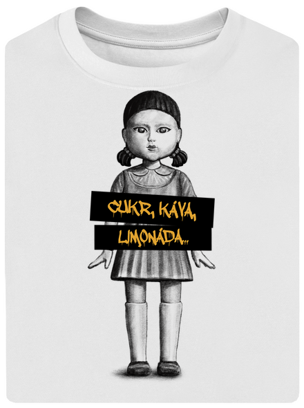 Cukr, káva, limonáda unisex tričko oversized White