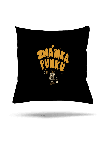 Vylitá známka punku  polštář Black