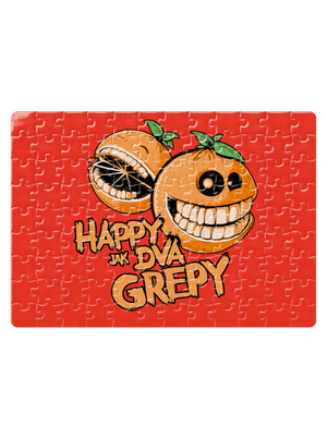 Happy grepy puzzle White