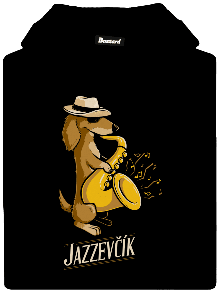 Jazzevčík pánská mikina klokanka Black