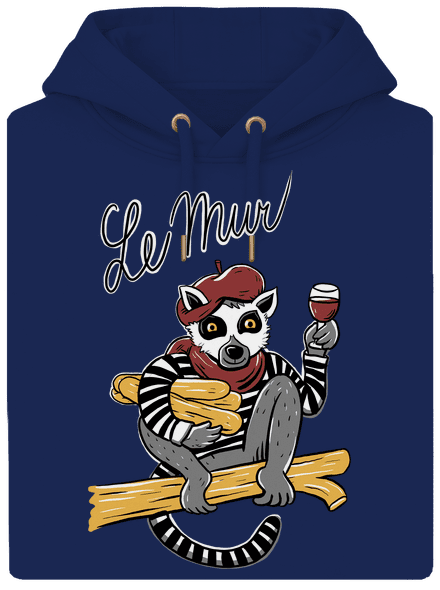 Le Mur unisex mikina premium Navy