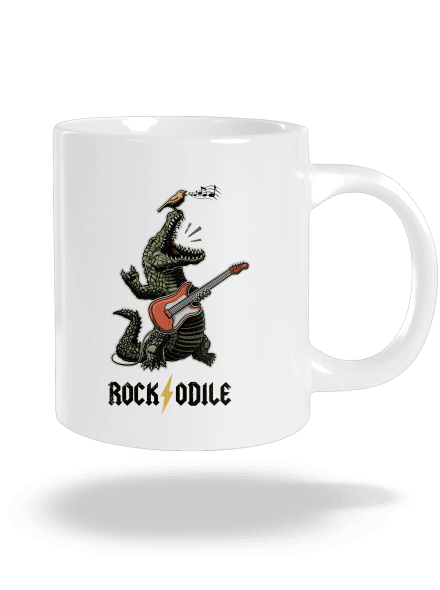Rockodile velký hrnek White