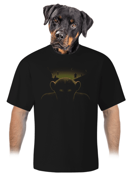 Opičí planeta unisex tričko oversized Black