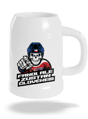 Fandi, ale zůstaň člověkem půllitr White