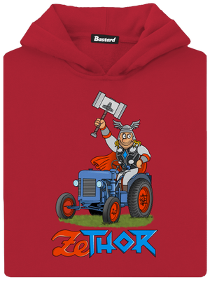 ZeThor dětská mikina klokanka Fire Red