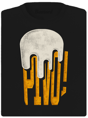 Nápis Pivo dámské sportovní tričko Black