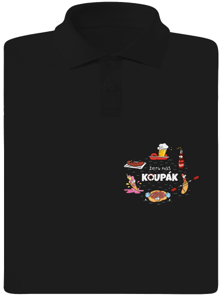 Český koupák pánská polokošile Black