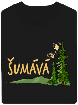 Šumává unisex mikina bez kapuce Black