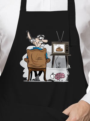 TV News zástěra Black