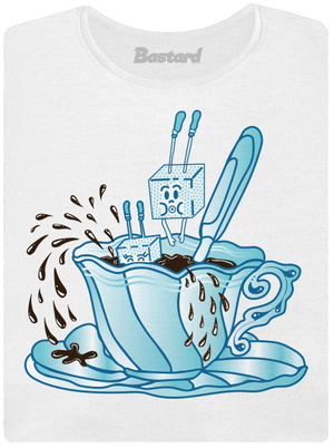 Cukroholik dámské tričko s lemem White