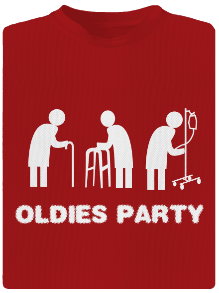 Oldies party pánské sportovní tričko Red Mal