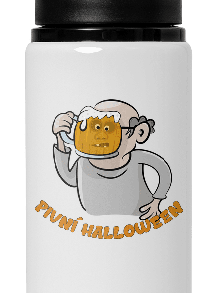 Pivní Halloween lahev na vodu White