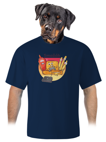 Smažák unisex tričko oversized Midnight Blue