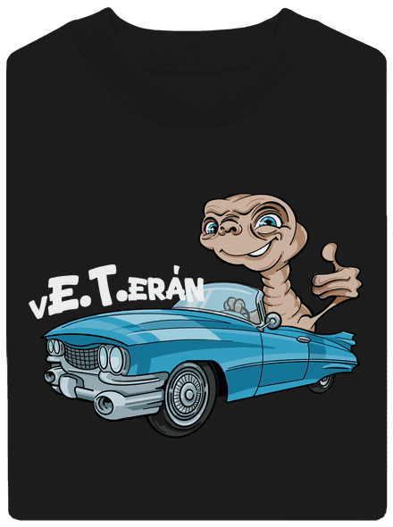 Veterán E.T. unisex mikina bez kapuce Black