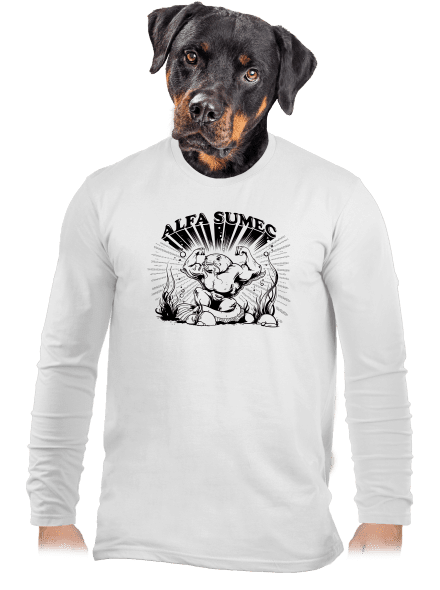 Alfasumec pánské dlouhý rukáv White