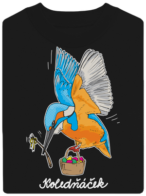 Koledňáček unisex mikina bez kapuce Black