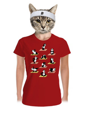 Pandí jóga dámské sportovní tričko Red Mal