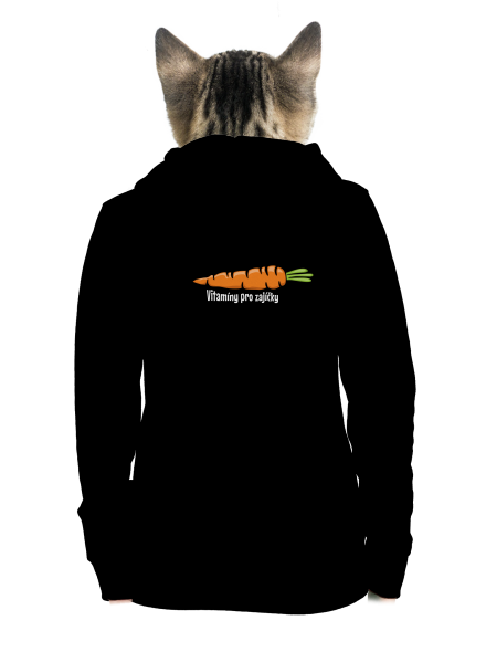 Vitamíny pro zajíčky dámská mikina na zip Black