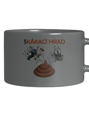 Skákací hrad hrnek makronka Grey Macaron
