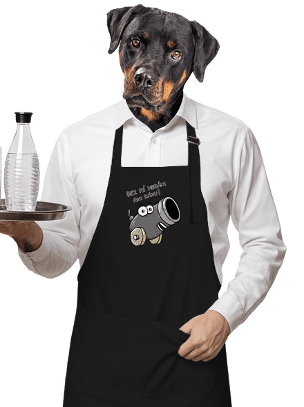 Dělo a koule zástěra Black