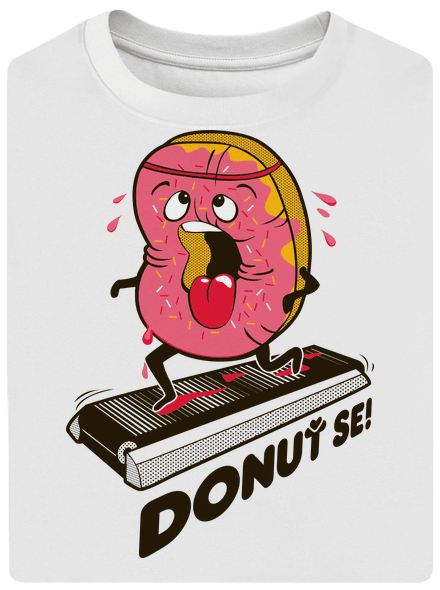 Donuť se unisex tričko oversized White
