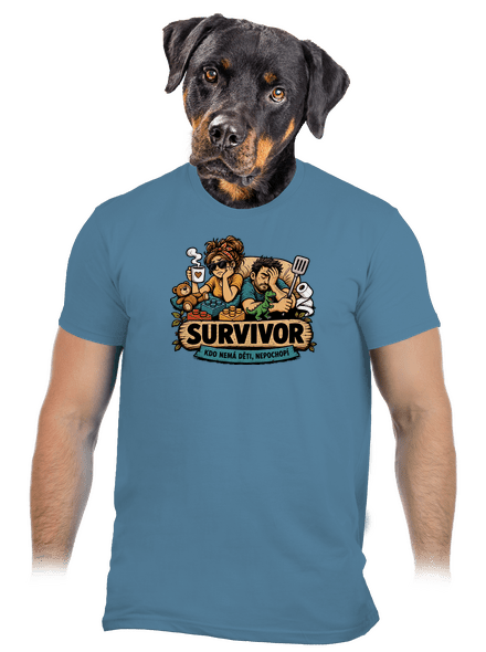 Survivor  pánské tričko Stone Blue