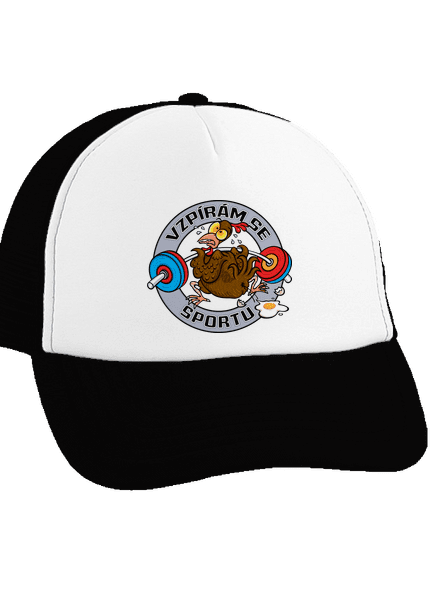 Vzpírám se sportu kšiltovka truckerka Black cap