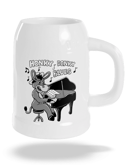 Honky donky blues půllitr White