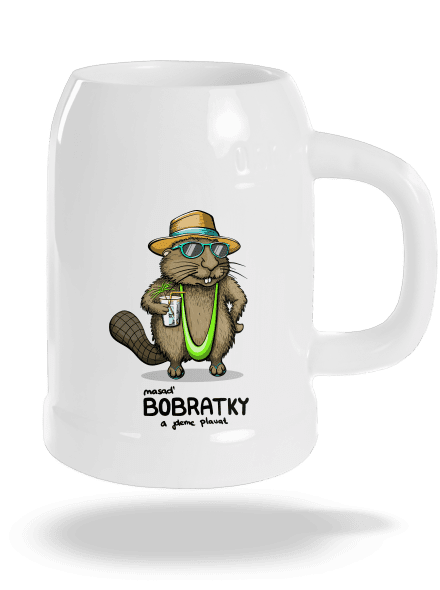 Bobratky půllitr White