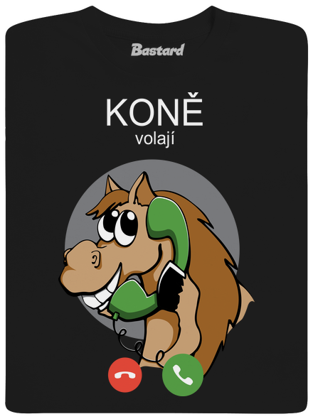 Koně volají pánské tričko Black