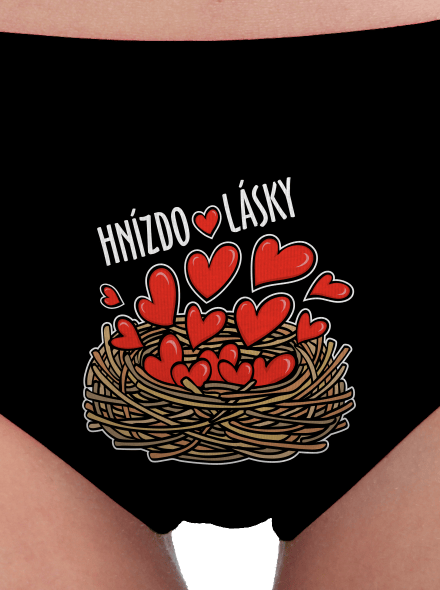 Hnízdo lásky dámské kalhotky Black