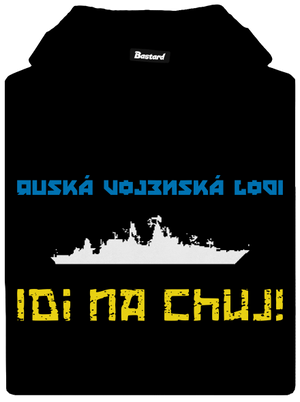 Ukrajina - Lodi idi na chuj pánská mikina klokanka Black